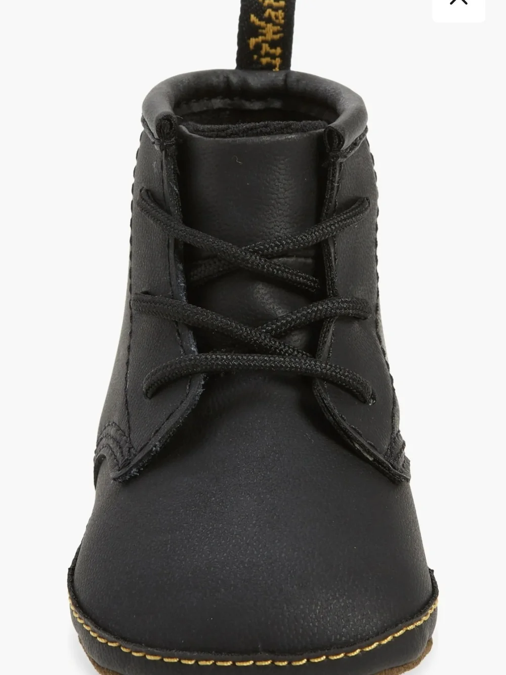Dr. Martens Babys' Black Leather Crib Boots